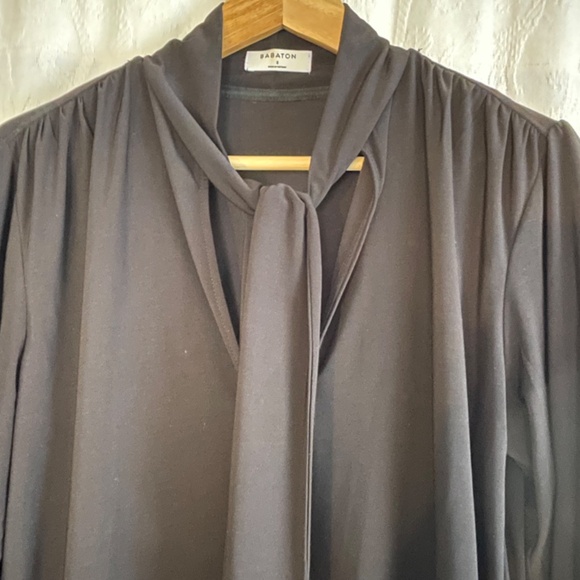 Aritzia Babaton Dressy Black Longsleeve Blouse - Picture 4 of 7